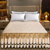 Plush Golden Winter Bedspread - Luxury Queen King Bedding Set - Himpall